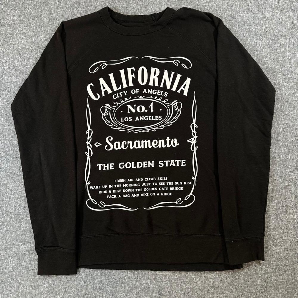 NRG Global California City of Angels Sacramento Sweatshirt Black Mens Small S